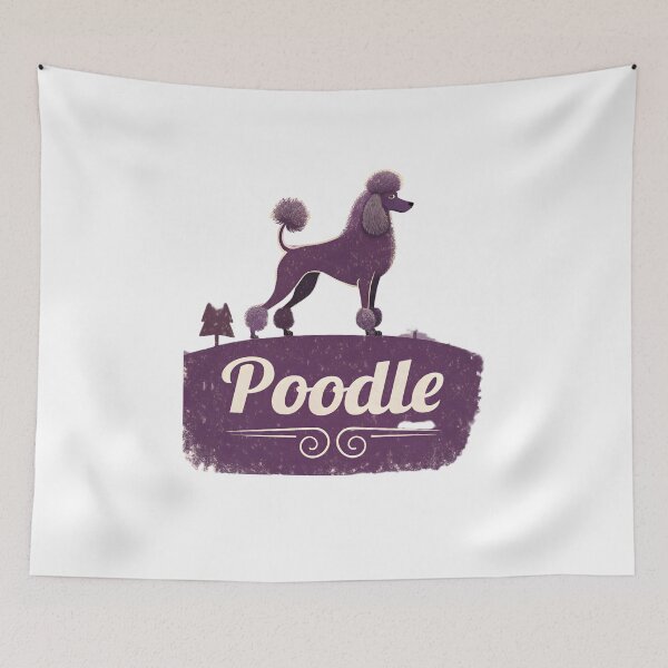 Item preview, Retro Sunset Poodle Vintage Standard Poodle Gift designed and sold by MintedArts.