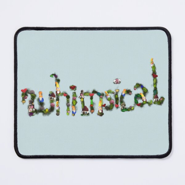 Item preview, The word "whimsical" is used in a collage made from hand-felted gnomes and houses. designed and sold by creaphyl28.