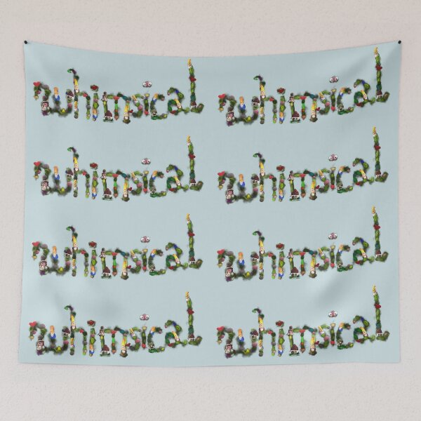 Item preview, The word "whimsical" is used in a collage made from hand-felted gnomes and houses. designed and sold by creaphyl28.