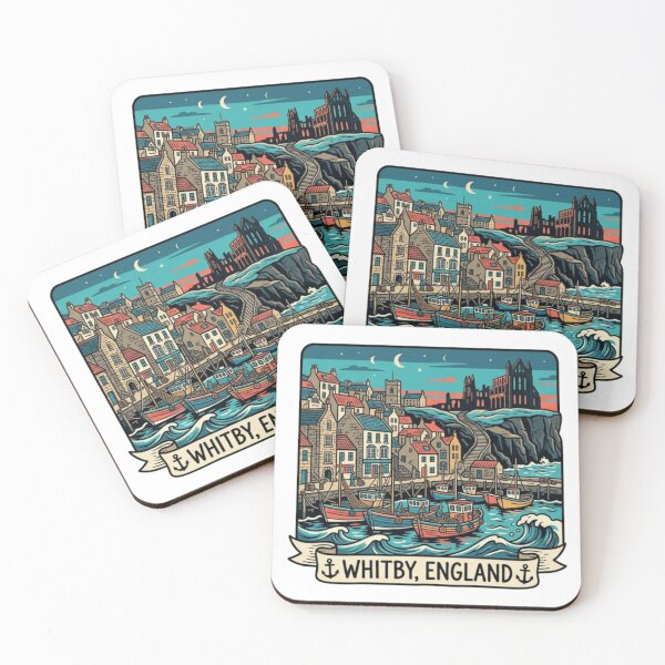 Item preview, Whitby England Coastal Sticker designed and sold by Imaginarium of Chaos falcon88 .
