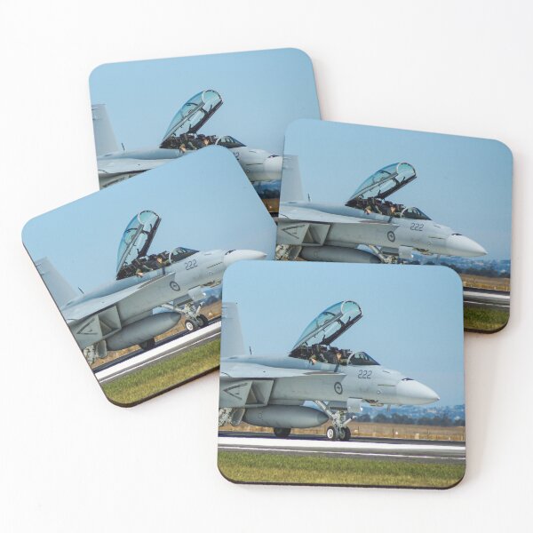 Item preview, F/A-18 Hornet Taxiing on Runway | Authentic Military Aviation Tarmac Fine Art Print designed and sold by Ross.A.Campbell.