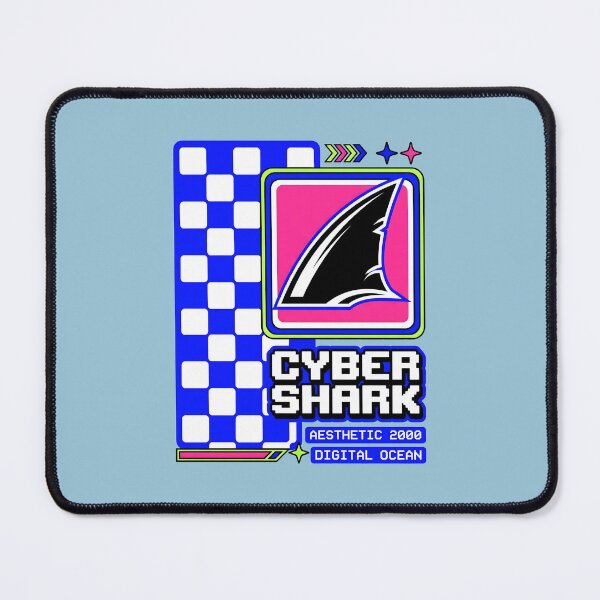 Item preview, High Contrast Y2K Aesthetic Cyber Shark designed and sold by SplashTastic.