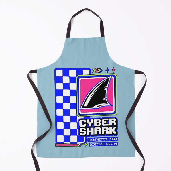 Item preview, High Contrast Y2K Aesthetic Cyber Shark designed and sold by SplashTastic.