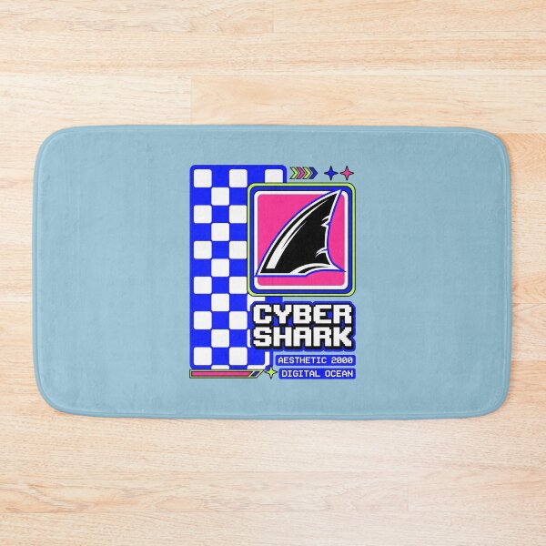 Item preview, High Contrast Y2K Aesthetic Cyber Shark designed and sold by SplashTastic.