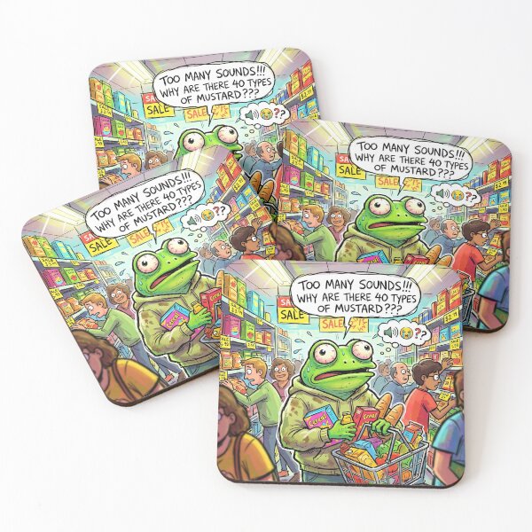 Item preview, Anxiety Frog Chaos Funny Relatable Meme Sticker designed and sold by Biwbiwty.