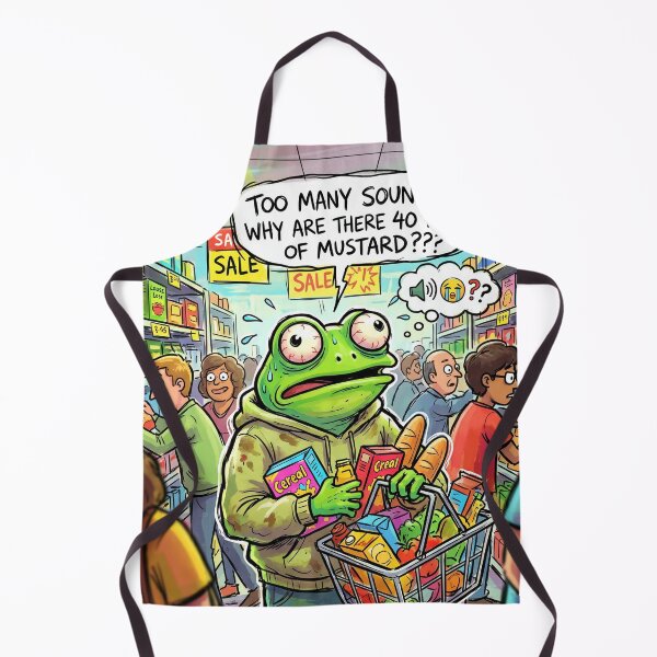 Item preview, Anxiety Frog Chaos Funny Relatable Meme Sticker designed and sold by Biwbiwty.