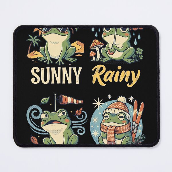 Item preview, Four Weather Conditions Cute Frog Illustration designed and sold by Sugengthecraftd.