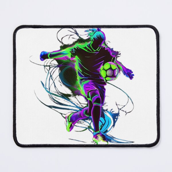 Item preview, Neon Soccer Fury – Futuristic Football Energy Art designed and sold by SunsCreation.