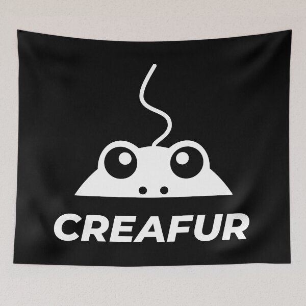 Item preview, CREAFUR Furry Frog Peeping Out Vertical Logo designed and sold by CREAFUR.