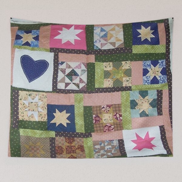 Item preview, Sampler Star and Heart Quilt designed and sold by DianeBP.