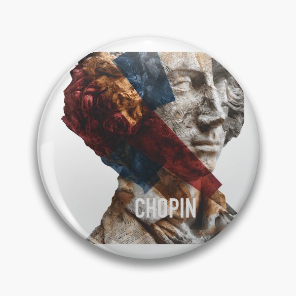 Item preview, Chopin – Musical Collage Art Print | Romantic Era Piano Composer Poster designed and sold by OzzFrequency.