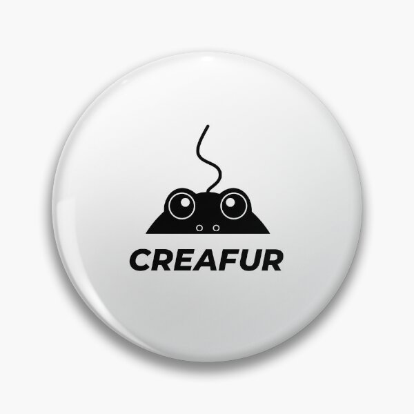 Item preview, CREAFUR Furry Frog Peeping Out Vertical Logo designed and sold by CREAFUR.