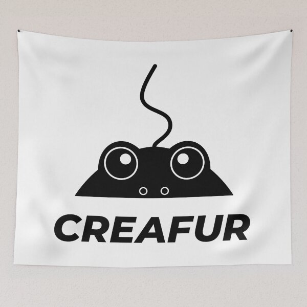 Item preview, CREAFUR Furry Frog Peeping Out Vertical Logo designed and sold by CREAFUR.