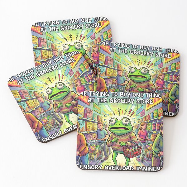 Item preview, Mentally Offline Frog Funny Chaos Meme Sticker designed and sold by Biwbiwty.