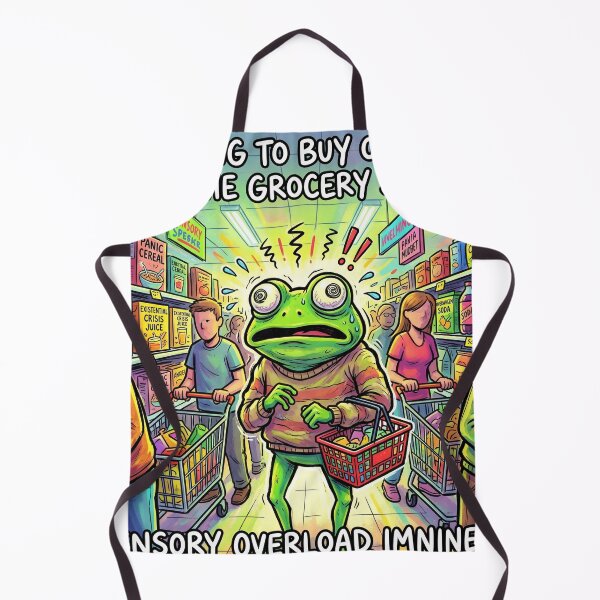 Item preview, Mentally Offline Frog Funny Chaos Meme Sticker designed and sold by Biwbiwty.