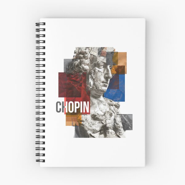 Item preview, Chopin – Musical Collage Art Print | Romantic Era Piano Composer Poster designed and sold by OzzFrequency.