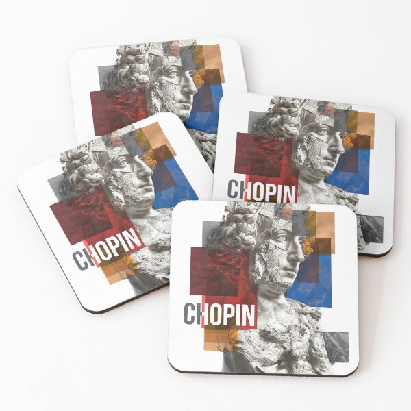 Item preview, Chopin – Musical Collage Art Print | Romantic Era Piano Composer Poster designed and sold by OzzFrequency.