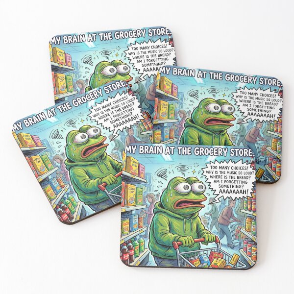 Item preview, Froggy Overload Mode Funny ADHD Meme Sticker designed and sold by Biwbiwty.
