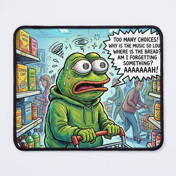 Item preview, Froggy Overload Mode Funny ADHD Meme Sticker designed and sold by Biwbiwty.