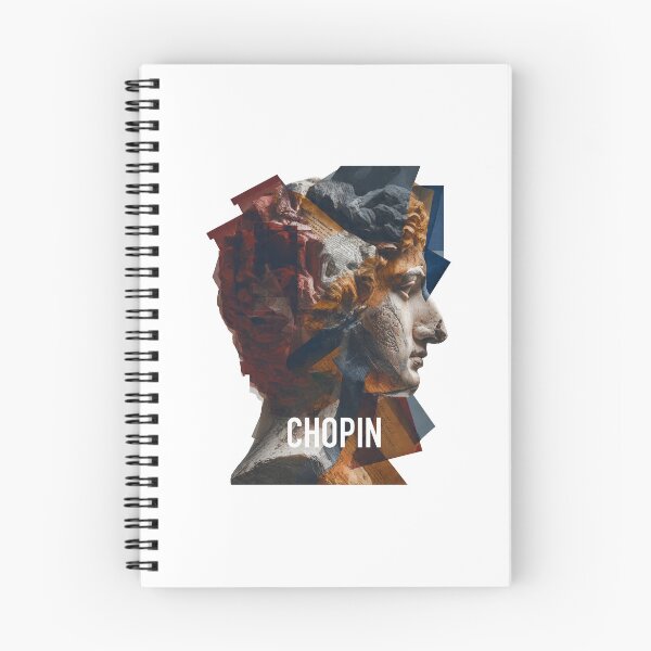 Item preview, Chopin – Musical Collage Art Print | Romantic Era Piano Composer Poster designed and sold by OzzFrequency.
