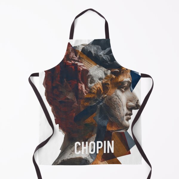 Item preview, Chopin – Musical Collage Art Print | Romantic Era Piano Composer Poster designed and sold by OzzFrequency.