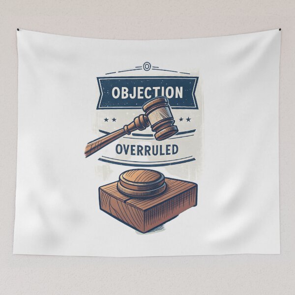 Item preview, Objection Overruled Funny Lawyer Attorney Gift designed and sold by MintedArts.