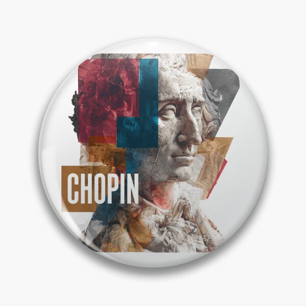 Item preview, Chopin – Musical Collage Art Print | Romantic Era Piano Composer Poster designed and sold by OzzFrequency.