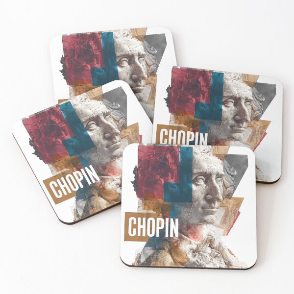 Item preview, Chopin – Musical Collage Art Print | Romantic Era Piano Composer Poster designed and sold by OzzFrequency.