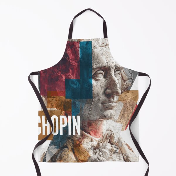 Item preview, Chopin – Musical Collage Art Print | Romantic Era Piano Composer Poster designed and sold by OzzFrequency.