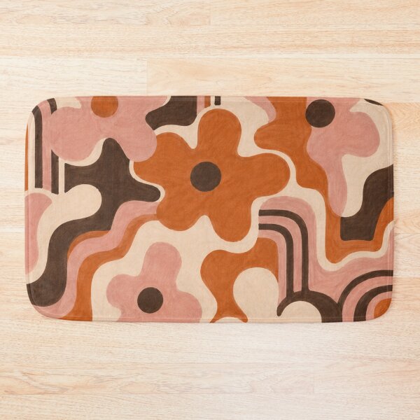 Item preview, Retro Groovy Floral Pattern – 70s Abstract Flower Wallpaper designed and sold by Barelythere2324.