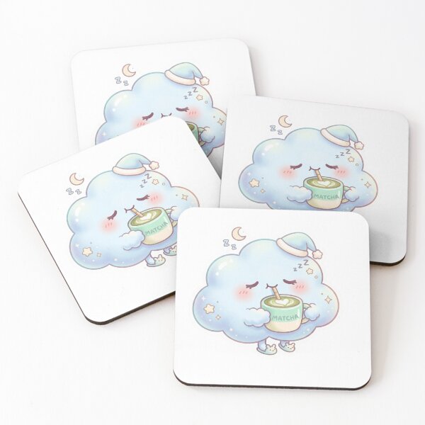 Item preview, Cute Kawaii Bubble Tea Cloud Character Pastel Aesthetic Sticker designed and sold by Biwbiwty.