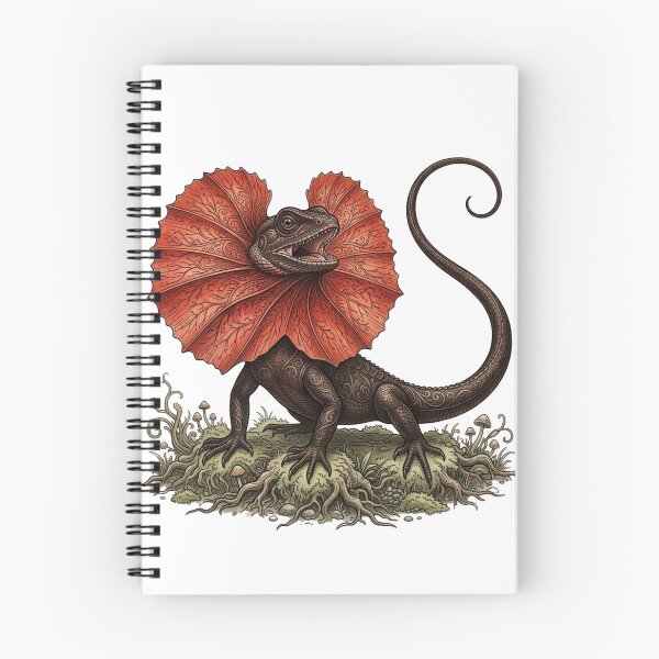 Item preview, Fantasy Frilled Lizard Woodland Creature Art designed and sold by HoneyBreezeCo.