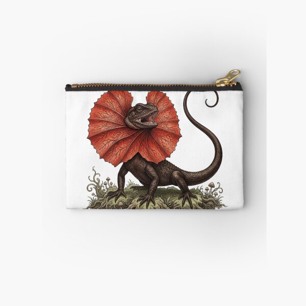 Item preview, Fantasy Frilled Lizard Woodland Creature Art designed and sold by HoneyBreezeCo.