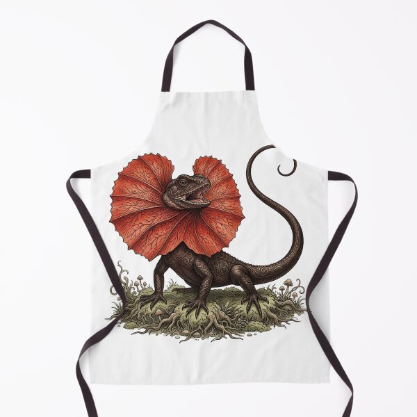 Item preview, Fantasy Frilled Lizard Woodland Creature Art designed and sold by HoneyBreezeCo.