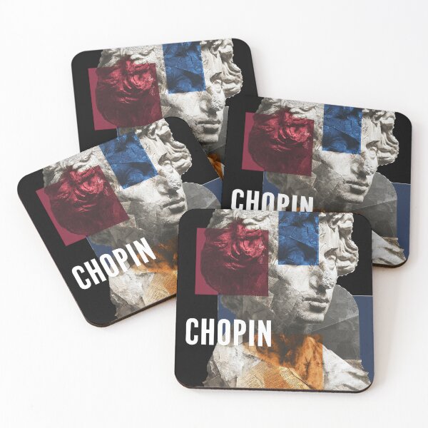 Item preview, Chopin – Musical Collage Art Print | Romantic Era Piano Composer Poster designed and sold by OzzFrequency.