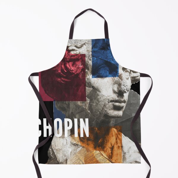 Item preview, Chopin – Musical Collage Art Print | Romantic Era Piano Composer Poster designed and sold by OzzFrequency.