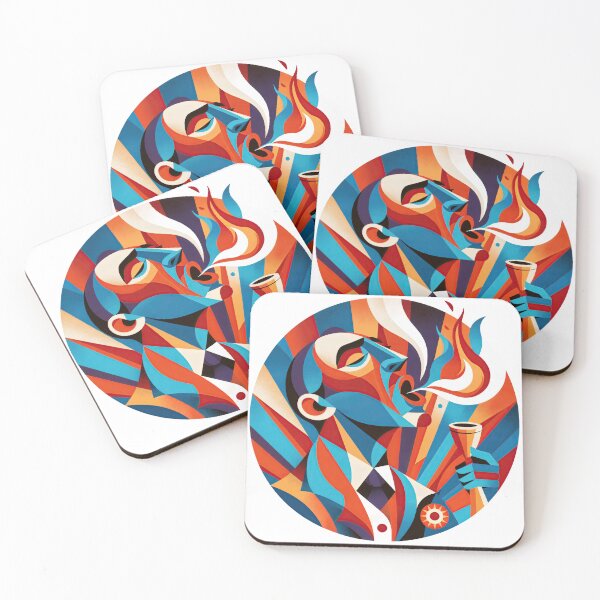 Item preview, Wall Art - Postcard - Fire Breather – Cubist Spectacle designed and sold by ForeverPrintsOK.