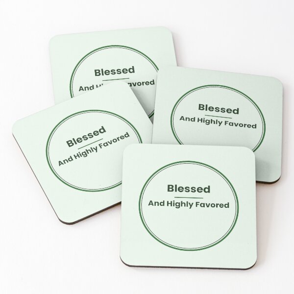 Item preview, Blessed And Highly Favored - Faith Christian Gift | Shirt Mug Sticker Tote designed and sold by HeartAndScrubs.