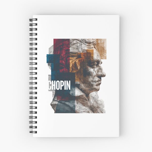 Item preview, Chopin – Musical Collage Art Print | Romantic Era Piano Composer Poster designed and sold by OzzFrequency.