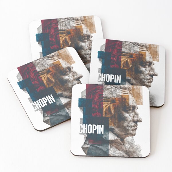 Item preview, Chopin – Musical Collage Art Print | Romantic Era Piano Composer Poster designed and sold by OzzFrequency.