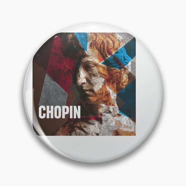 Item preview, Chopin – Musical Collage Art Print | Romantic Era Piano Composer Poster designed and sold by OzzFrequency.