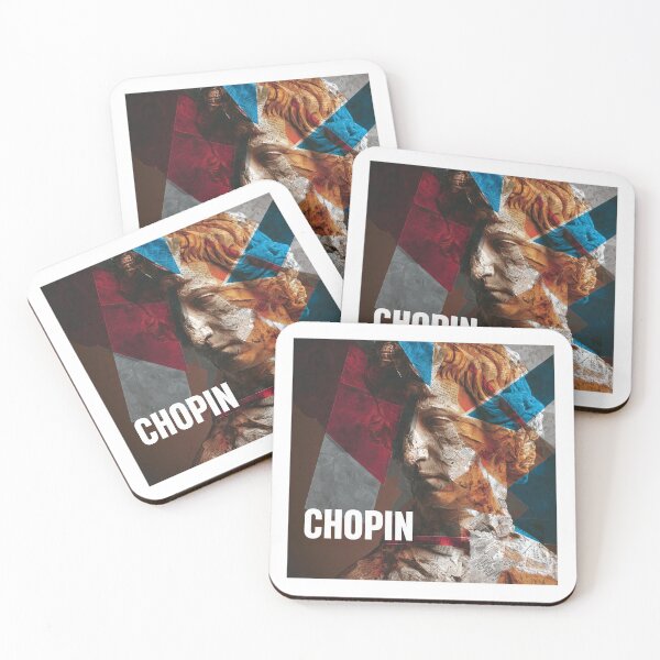 Item preview, Chopin – Musical Collage Art Print | Romantic Era Piano Composer Poster designed and sold by OzzFrequency.
