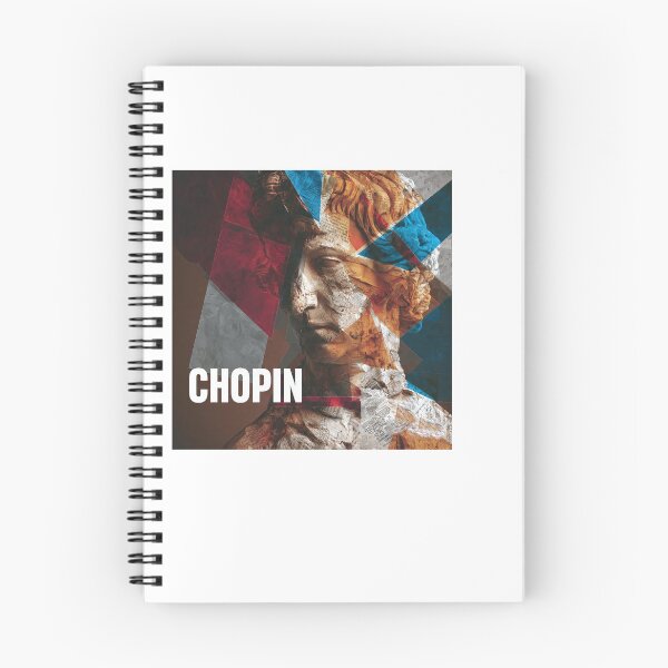 Item preview, Chopin – Musical Collage Art Print | Romantic Era Piano Composer Poster designed and sold by OzzFrequency.