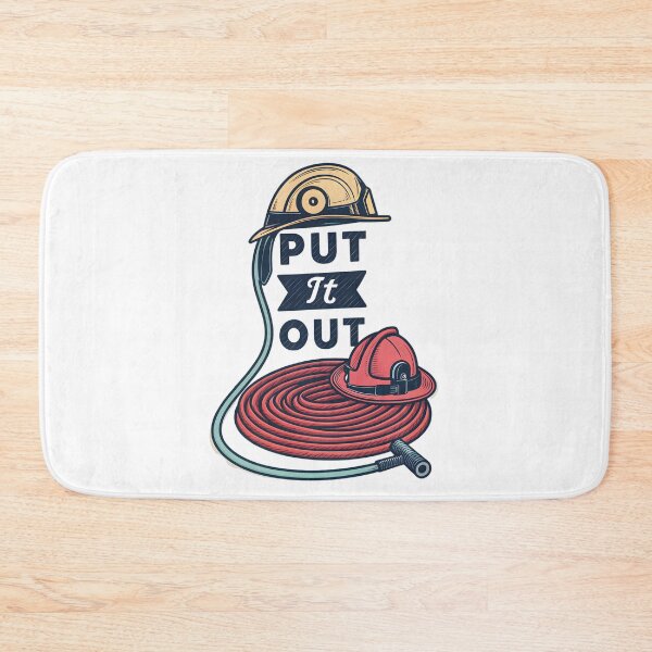Item preview, Put It Out Firefighter Helmet Hose Retro Gift designed and sold by MintedArts.