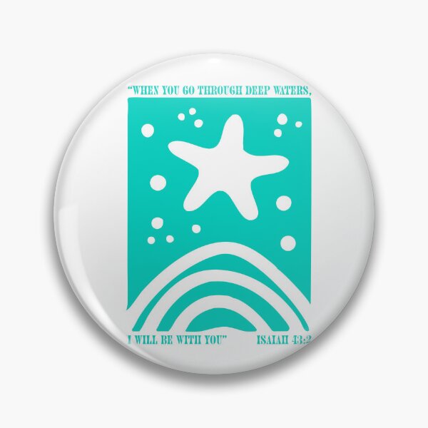 Item preview, Christian Starfish Design When You Go Through Deep Waters I Will Be With You Isaiah 43:2 designed and sold by SaltCreatives.