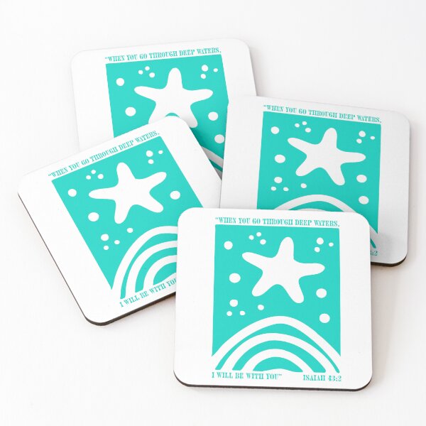 Item preview, Christian Starfish Design When You Go Through Deep Waters I Will Be With You Isaiah 43:2 designed and sold by SaltCreatives.