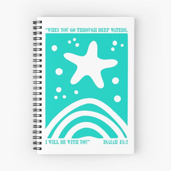 Item preview, Christian Starfish Design When You Go Through Deep Waters I Will Be With You Isaiah 43:2 designed and sold by SaltCreatives.