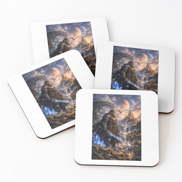 Item preview, Fantasy warrior in mystical landscape designed and sold by AlphaRo.