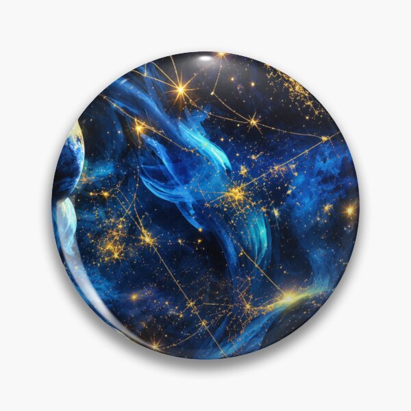 Item preview, Cosmic Pattern | Galaxy & Constellation Digital Art | Dark Blue Spacecore Aesthetic designed and sold by CharismaticMindArt.