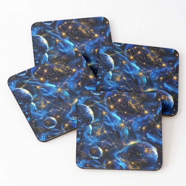 Item preview, Cosmic Pattern | Galaxy & Constellation Digital Art | Dark Blue Spacecore Aesthetic designed and sold by CharismaticMindArt.